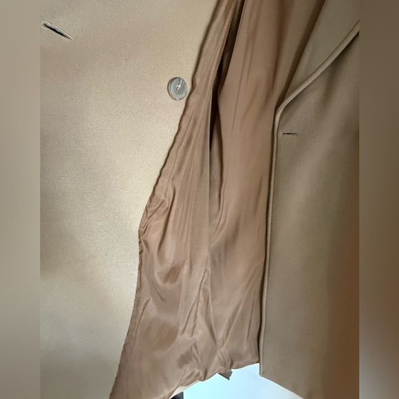 Massimo Dutti Camel Tan Wool Coat Size S - Picture 5 of 7